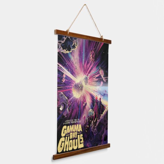 Gamma Ray Burst Pulsars Kilonova kosmische botsing Hangend Wandkleed (Gebogen)