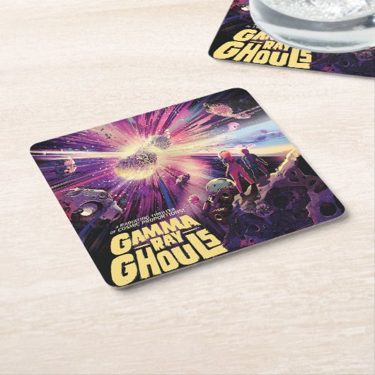 Gamma Ray Burst Pulsars Kilonova kosmische botsing Kartonnen Onderzetters (Schuin)