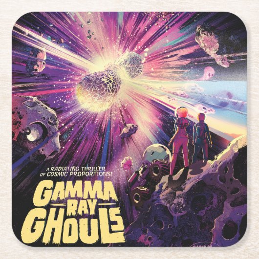 Gamma Ray Burst Pulsars Kilonova kosmische botsing Kartonnen Onderzetters (Voorkant)