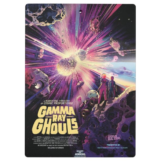 Gamma Ray Burst Pulsars Kilonova kosmische botsing Klembord (Achterkant)