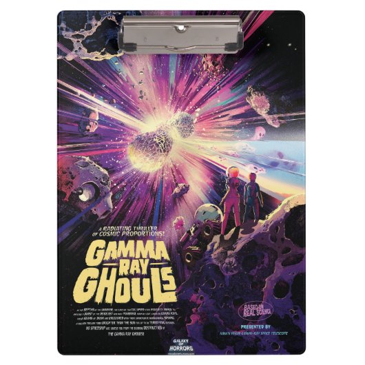 Gamma Ray Burst Pulsars Kilonova kosmische botsing Klembord (Voorkant)