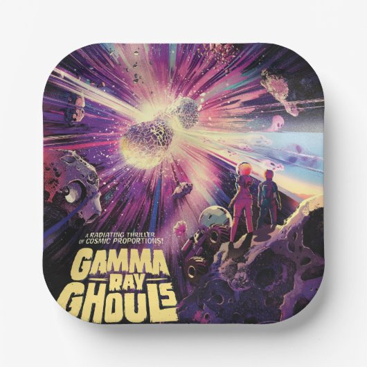 Gamma Ray Burst Pulsars Kilonova kosmische botsing Papieren Bordje (Voorkant)