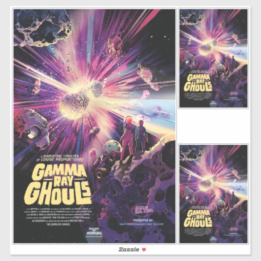 Gamma Ray Burst Pulsars Kilonova kosmische botsing Sticker (Vel)