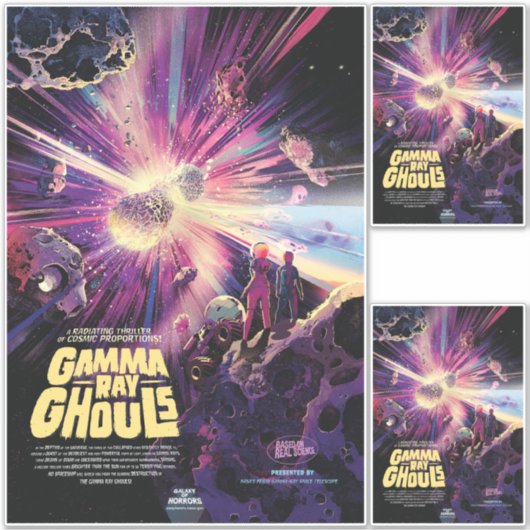 Gamma Ray Burst Pulsars Kilonova kosmische botsing Sticker (Voorkant)