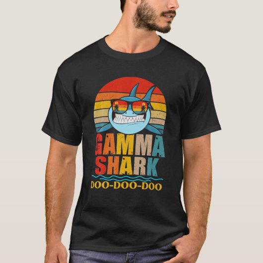 Gamma Shark Doo Moederdag Retro Vintage T-shirt (Voorkant)