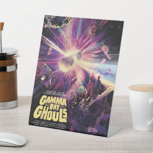 Gamma Stralingsuitbarsting Pulsars Kilonova Kosmis Reclamebord Met Voetstuk