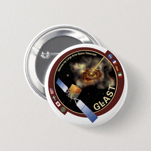 Gammastraling Grote Ruimtetelescoop (GLAST) Ronde Button 5,7 Cm (Voorkant /achterkant)