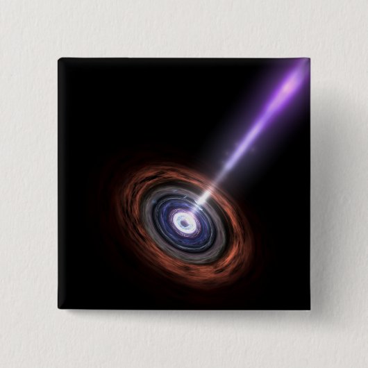 Gammastraling in Galactic Nuclei Vierkante Button 5,1 Cm (Voorkant)