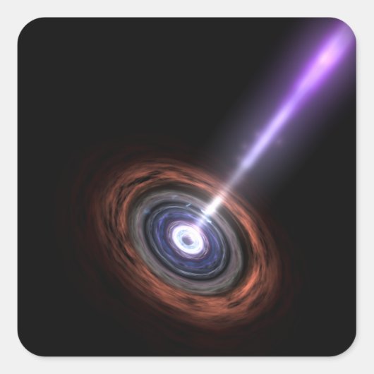 Gammastraling in Galactic Nuclei Vierkante Sticker (Voorkant)