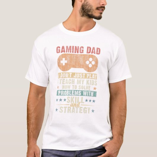 Gammende papa vader kinderen vader s t-shirt (Voorkant)