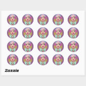 gammer meisje ronde sticker (Vel)