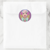 gammer meisje ronde sticker (Tas)