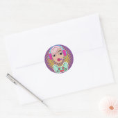 gammer meisje ronde sticker (Envelop)