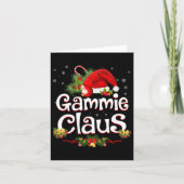 Gammie Claus Kerstman Kerstmispyjama Familie Match Kaart (Voorkant)
