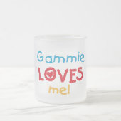 Gammie Loves Me T-shirts en geschenken Matglas Koffiemok (Center)