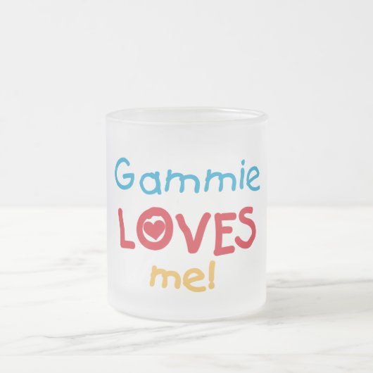 Gammie Loves Me T-shirts en geschenken Matglas Koffiemok (Center)