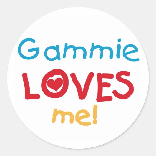 Gammie Loves Me T-shirts en geschenken Ronde Sticker (Voorkant)