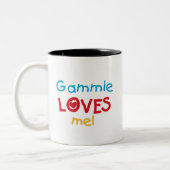 Gammie Loves Me T-shirts en geschenken Tweekleurige Koffiemok (Links)