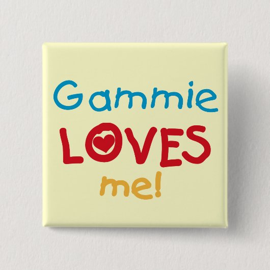 Gammie Loves Me T-shirts en geschenken Vierkante Button 5,1 Cm (Voorkant)
