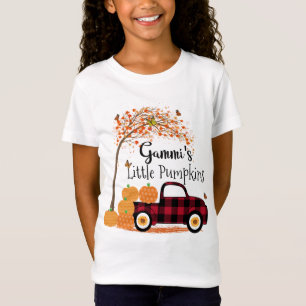 Gammi's kleine pompoenen rode vrachtwagen herfst t-shirt