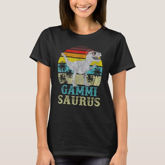 Gammisaurus T Rex Dinosaur Gammi Saurus Family Mat T-shirt (Voorkant)