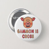 Gammon is een kruis ronde button 5,7 cm (Voorkant /achterkant)