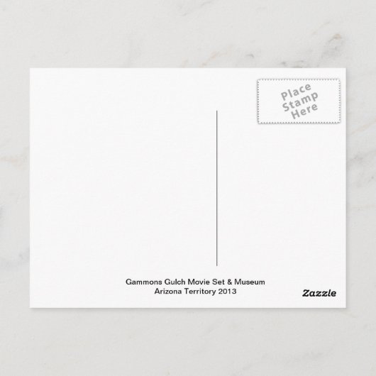 Gammons Gulch Arizona Briefkaart (Achterkant)
