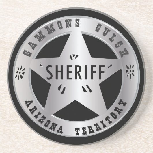 Gammons Gulch Sheriffs Badge Onderzetter (Voorkant)