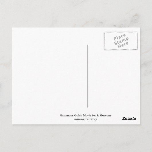 Gammons Gulch Souvenir Briefkaart (Achterkant)