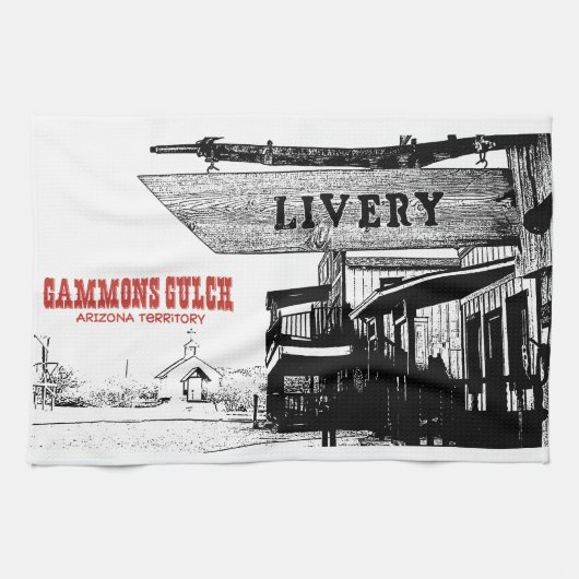Gammons Gulch Souvenir Kitchen Towel Theedoek (Horizontaal)