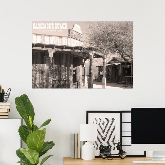 Gammons Gulch Western Saloon Poster (Thuiskantoor)