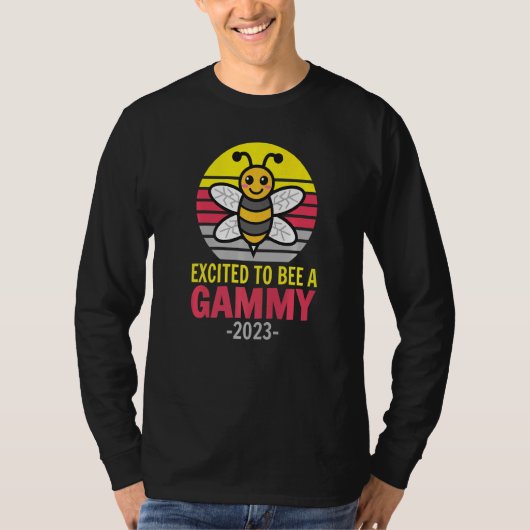 Gammy 2023  Bee  Grandma  Excited To Be A Gammy T-shirt (Voorkant)