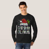 Gammy Claus Kerstmis Kerstman Hoed Matching Famili T-shirt (Voorkant volledig)