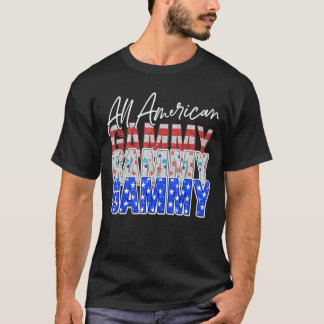 Gammy Fourth of Juli kostume Al American Gammy Us T-shirt