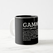 Gammy/Grandma Definition Tweekleurige Koffiemok (Voorkant links)