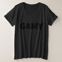 GAMY® Black Logo Damen Grote Maat T-shirt