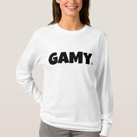 GAMY® Black Logo Damen T-shirt (Voorkant)