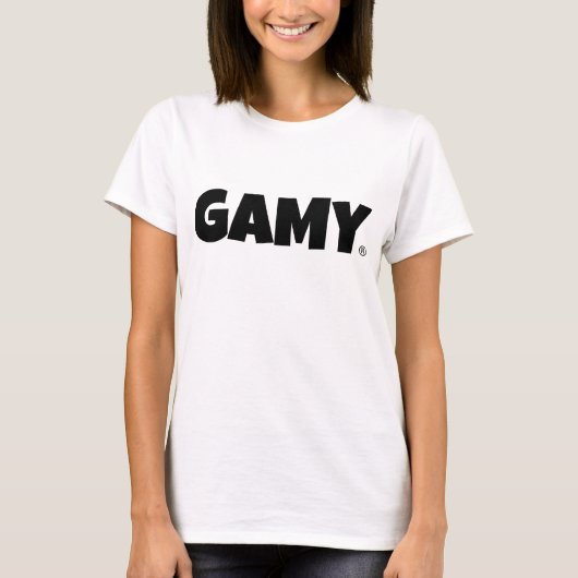 GAMY® Black Logo Damen T-Shirt (Voorkant)