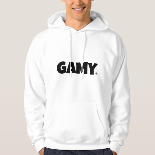 GAMY® Black Logo Herren Hoodie (Voorkant)