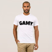GAMY® Black Logo Herren T-Shirt (Voorkant volledig)