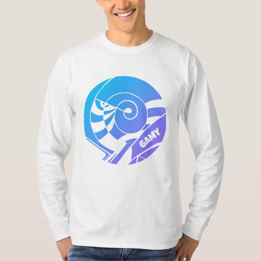 GAMY® Logo Herren Langarm T-shirt (Voorkant)