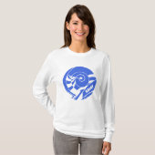 GAMY® Royal blue Logo Damen T-shirt (Voorkant volledig)