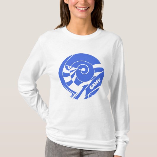 GAMY® Royal blue Logo Damen T-shirt (Voorkant)