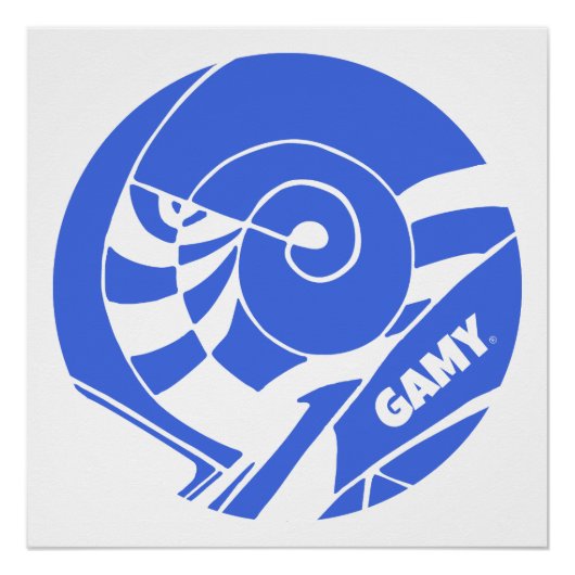 GAMY® Royal blue Logo Perfect Poster (Voorkant)