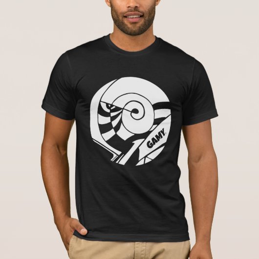 GAMY® White Logo Herren T-Shirt (Voorkant)