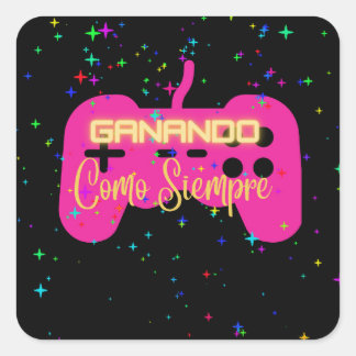 ganando como siempre , videogamer vierkante sticker