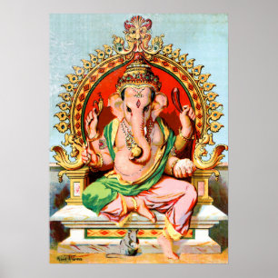 Ganapathi van Ravi Varma. Ganesha Poster