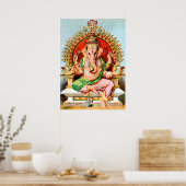 Ganapathi van Ravi Varma. Ganesha Poster (Keuken)