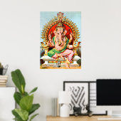 Ganapathi van Ravi Varma. Ganesha Poster (Thuiskantoor)