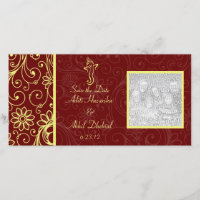 Ganapati bruiloft Bewaar de datum van de fotokaart